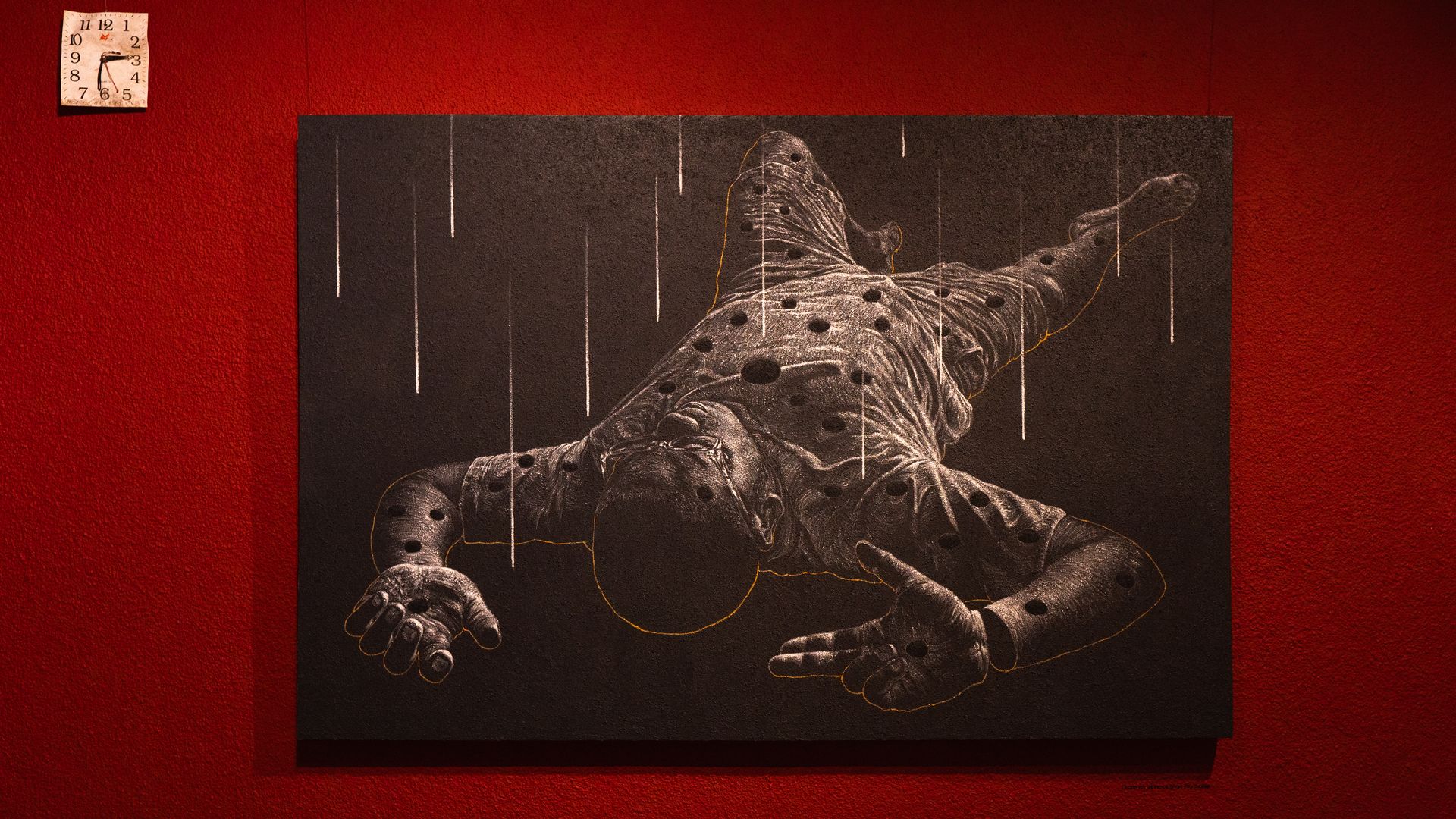 "I hope my absence gives you peace" Archie Oclos acrylic on canvas 48 x 60 inches 2024